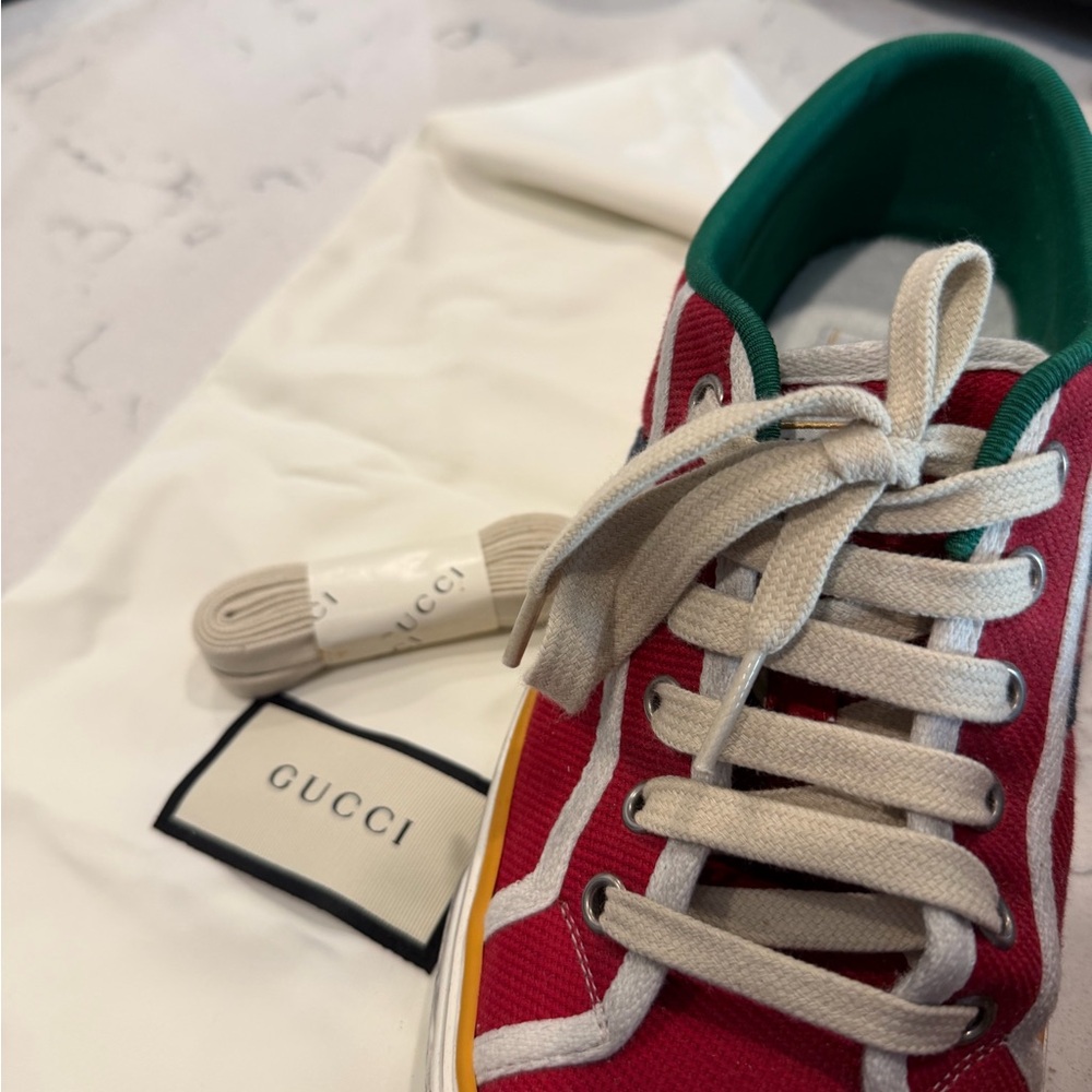 Gucci Red and White Athletic Shoes - Picture 5 of 7
